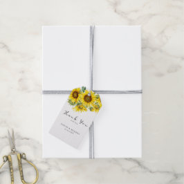 Etiquetas Para Regalos Boda de verano elegante con girasoles