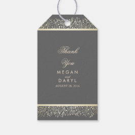 Etiquetas Para Regalos Boda del Bouquet Bebé de Oro Respiratorio