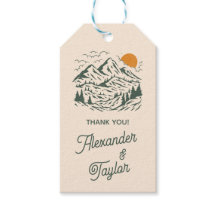 Boda del paisaje montañoso verde retro vintage