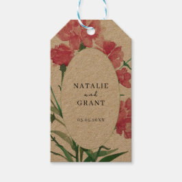 Etiquetas Para Regalos Boda Delicado de Flores Rosa