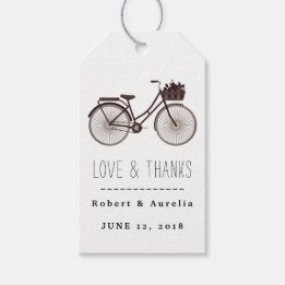 Etiquetas Para Regalos Boda en bicicleta tándem