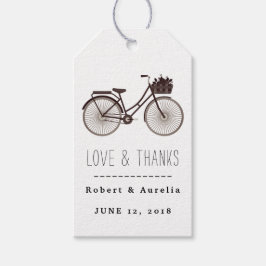 Etiquetas Para Regalos Boda en bicicleta tándem