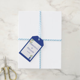 Etiquetas Para Regalos Boda Encantada de Flor de Limón Azul