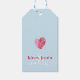 Etiquetas Para Regalos BODA FAVOR DE REGALO TAG linda huella dactilar cor