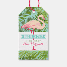 Etiquetas Para Regalos Boda Flamingo Rosado Tropical Ducha de Novias