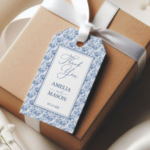 Boda Floral Azul Toile Victoriano Vintage 