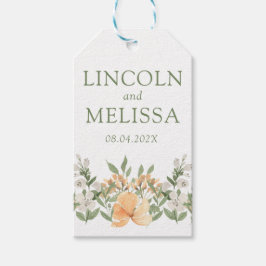 Etiquetas Para Regalos Boda floral blanco y de color blanco