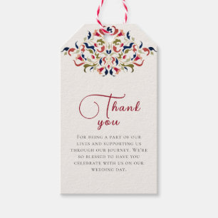 Etiquetas Para Regalos Boda floral botánica artística de lujo Paisley