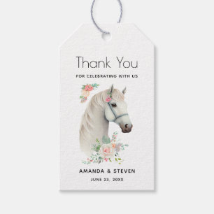 Etiquetas Para Regalos Boda Floral De Boho Y Caballo Blanco Encantador Gr
