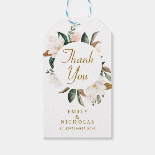 Etiquetas Para Regalos Boda floral de magnolia blanca