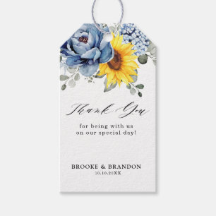 Etiquetas Para Regalos Boda floral de pijama azul turquesa de girasol