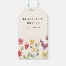 Etiquetas Para Regalos Boda Floral Elegante Boho Summer Wildflowers