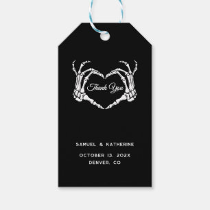 Etiquetas Para Regalos Boda Gótico Romántico Skeleton Hand Halloween