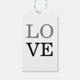 Etiquetas Para Regalos Boda Gray Black Script Love