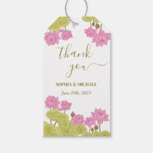 Etiquetas Para Regalos Boda indio de las flores de Lily Verde
