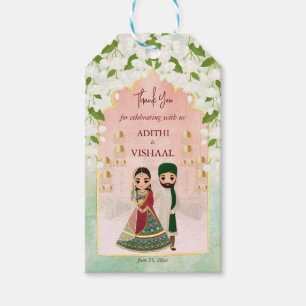 Etiquetas Para Regalos Boda indio Sangeet mehndi personalizado