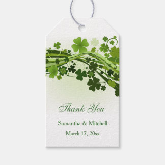 Etiquetas Para Regalos Boda irlandés de shamrock (trébol) Gracias