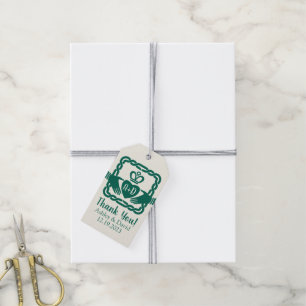 Etiquetas Para Regalos Boda irlandés del Green Celtic Knot Claddagh Graci