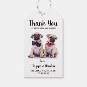 Etiquetas Para Regalos Boda mascota Gracias Perro fotográfico personaliza