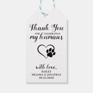 Etiquetas Para Regalos Boda mascota Trato personalizado de perro con bizc
