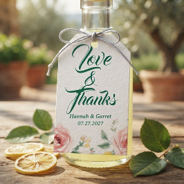 Etiquetas Para Regalos Boda Mediterránea Rosa y Limón