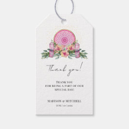 Etiquetas Para Regalos Boda metafísico de cristales de Mandala floral ros