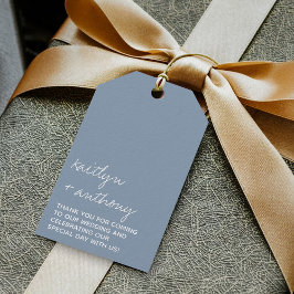 Etiquetas Para Regalos Boda minimalista azul turbulento en escritura mode