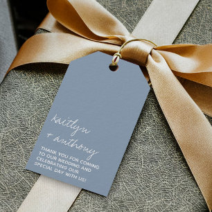 Etiquetas Para Regalos Boda minimalista azul turbulento en escritura mode