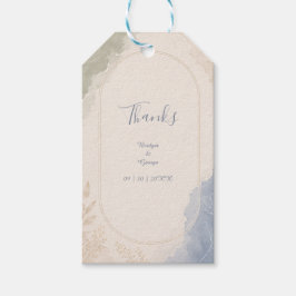 Etiquetas Para Regalos Boda minimalista botánica azul salvia