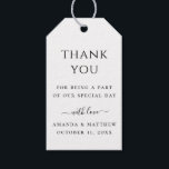 Etiquetas Para Regalos Boda minimalista clásico simple y limpio gracias<br><div class="desc">Blanco y negro,  simple,  limpio,  clásico,  claro,  etiqueta de agradecimiento para elegante boda minimalista. Por favor,  contáctame si necesitas artículos adicionales.</div>