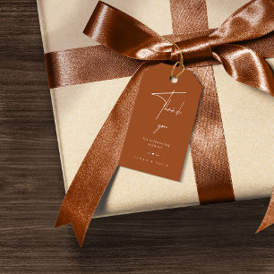 Etiquetas Para Regalos Boda minimalista de Terracota Favor Gracias Regalo