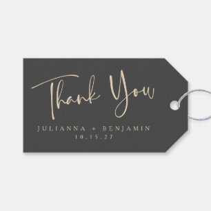 Etiquetas Para Regalos Boda minimalista elegante de escritura negra perso