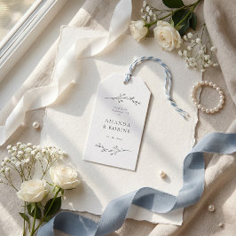 Etiquetas Para Regalos Boda Minimalista en Blanco y Negro