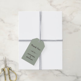 Etiquetas Para Regalos Boda Minimalista Moderna | Atemporal Verde Salvia