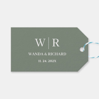 Etiquetas Para Regalos Boda minimalista moderna con monograma