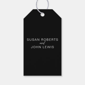 Etiquetas Para Regalos Boda moderna en blanco y negro