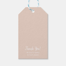 Etiquetas Para Regalos Boda Moderna Minimalista de Cualquier Color Beige