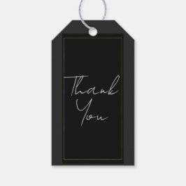 Etiquetas Para Regalos Boda moderna minimalista elegante negro gris oro