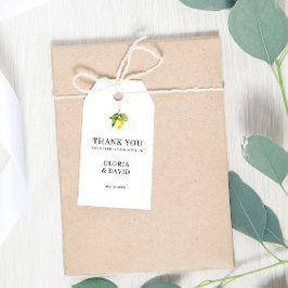 Etiquetas Para Regalos Boda moderno limón amarillo