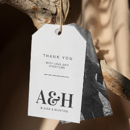 Etiquetas Para Regalos Boda Monograma Moda Minimalista simple y elegante