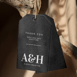 Etiquetas Para Regalos Boda Monograma Moda Minimalista simple y elegante