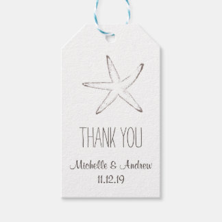 Etiquetas Para Regalos Boda Náutico Starfish Gracias