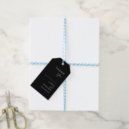 Etiquetas Para Regalos Boda Negra Tradicional Minimalista Moderna