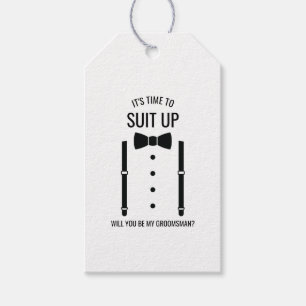 Etiquetas Para Regalos Boda negro Bow Tie Groomsman Propuesta