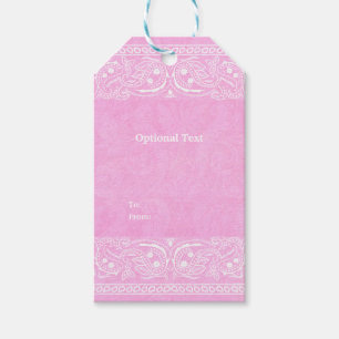 Etiquetas Para Regalos Boda occidental campestre de paisley rústico rosa