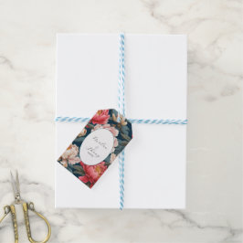 Etiquetas Para Regalos Boda oriental de los pueblos rosados y blancos