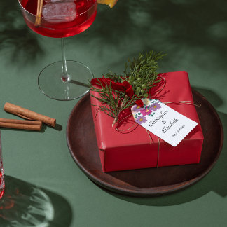 Etiquetas Para Regalos Boda Personalizada Floral Elegante
