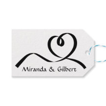Boda Personalizado Amor Del Corazón Blanco Y Negro