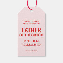 Etiquetas Para Regalos Boda Retro del Día de San Valentín Rosa Rojo