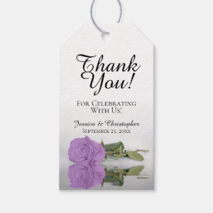Etiquetas Para Regalos Boda Romántico Lilac Purple Rosa Gracias